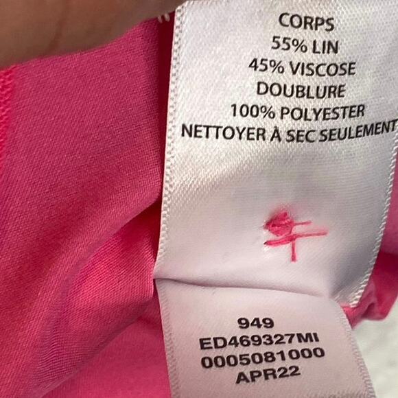 Open Edit Linen Blend Blazer Womens M‎ Pink Summer Office Casual Preppy Pinkcore - Picture 8 of 9